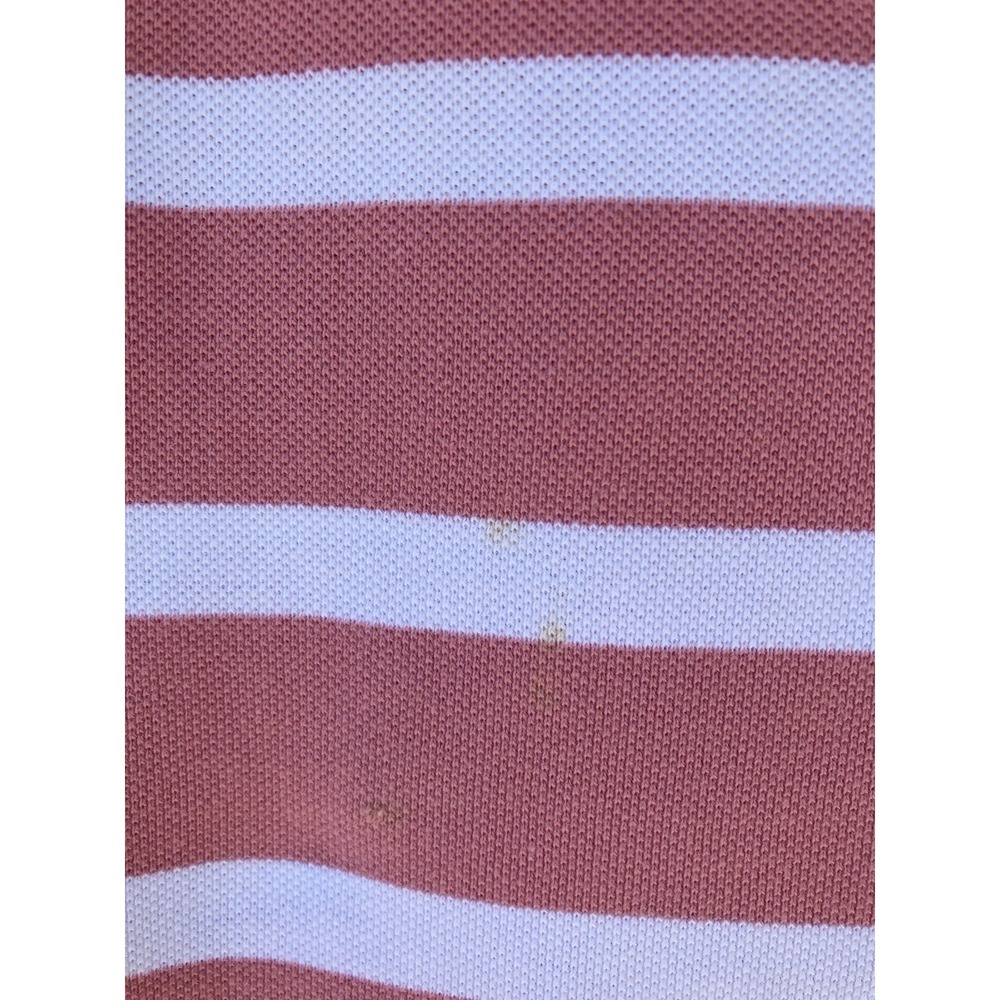 Ralph Lauren Sport Skinny Polo Dress Coral Pink White Striped Big Pony Size XS - Picture 7 of 7